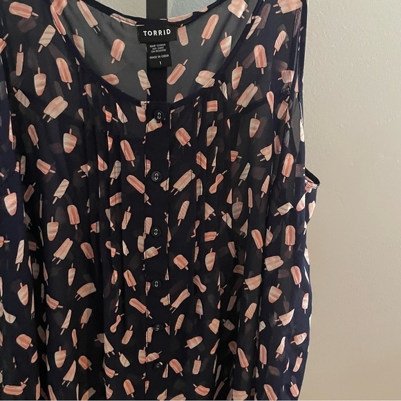 Torrid Chiffon Popsicle Print Tulip Back Tank Size 1X - Picture 3 of 10
